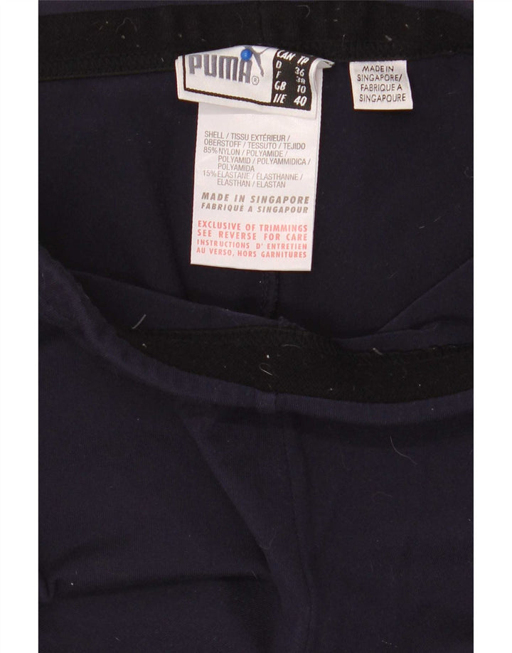 Puma Womens Capri Leggings UK 10 Small Navy Blue Nylon