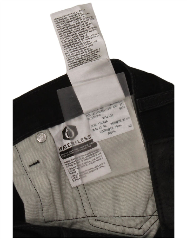 Levi's Womens Slim Jeans W32 L30 Black Cotton