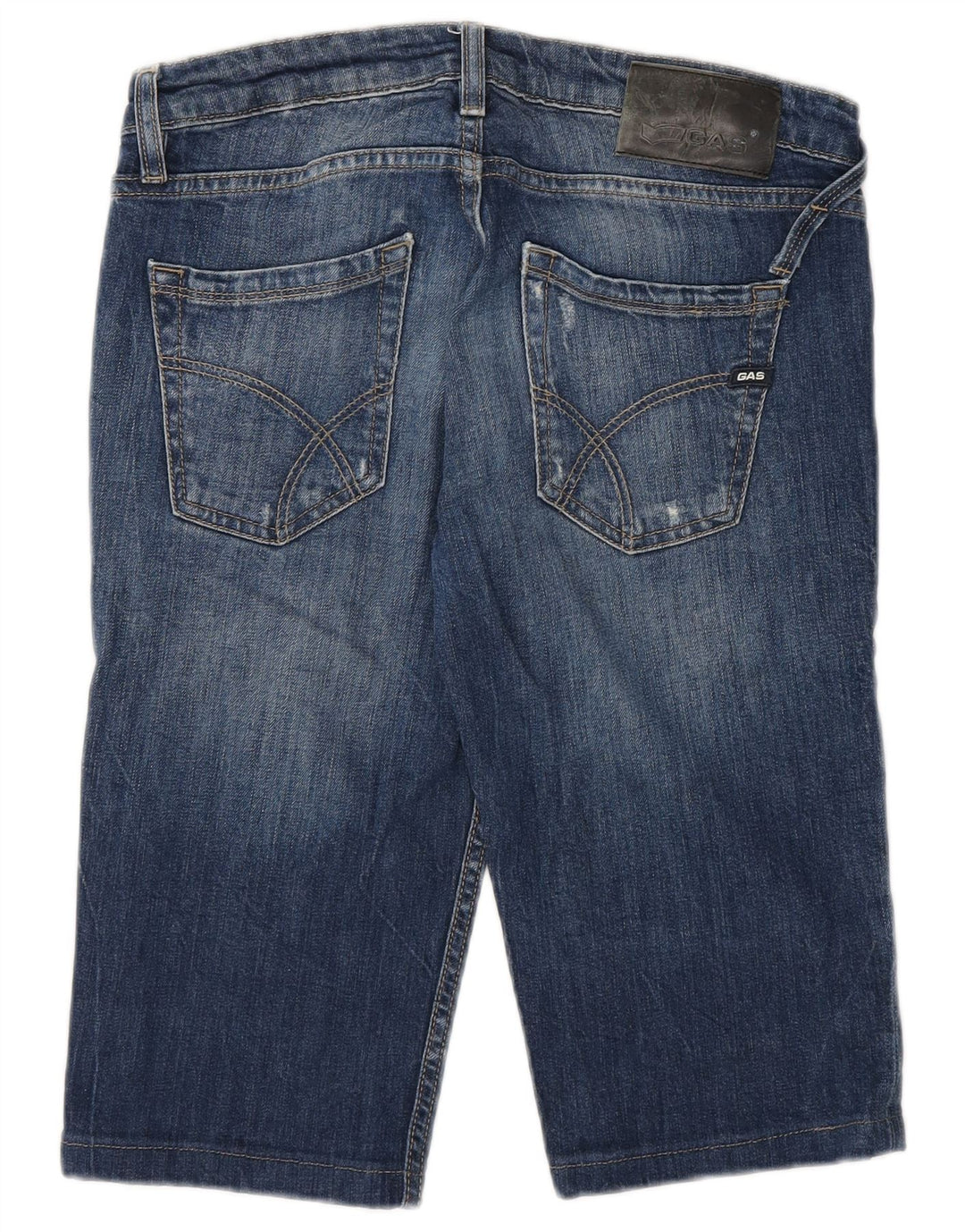 Gas Mens Denim Shorts W29 Small Blue Cotton