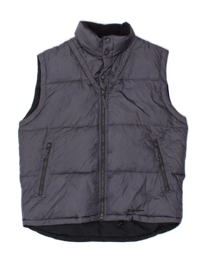 CHAMPION Womens Padded Gilet UK 18 XL Grey Nylon Vintage Champion and Second-Hand Champion from Messina Hembry 