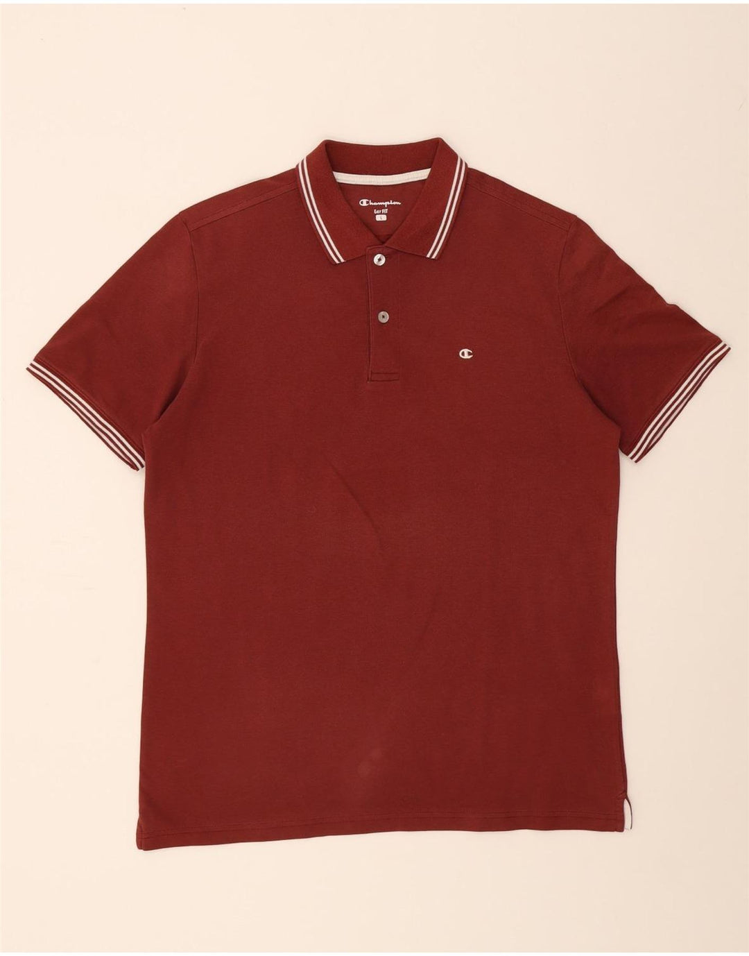CHAMPION Mens Easy Fit Polo Shirt Large Maroon Cotton Vintage Champion and Second-Hand Champion from Messina Hembry 