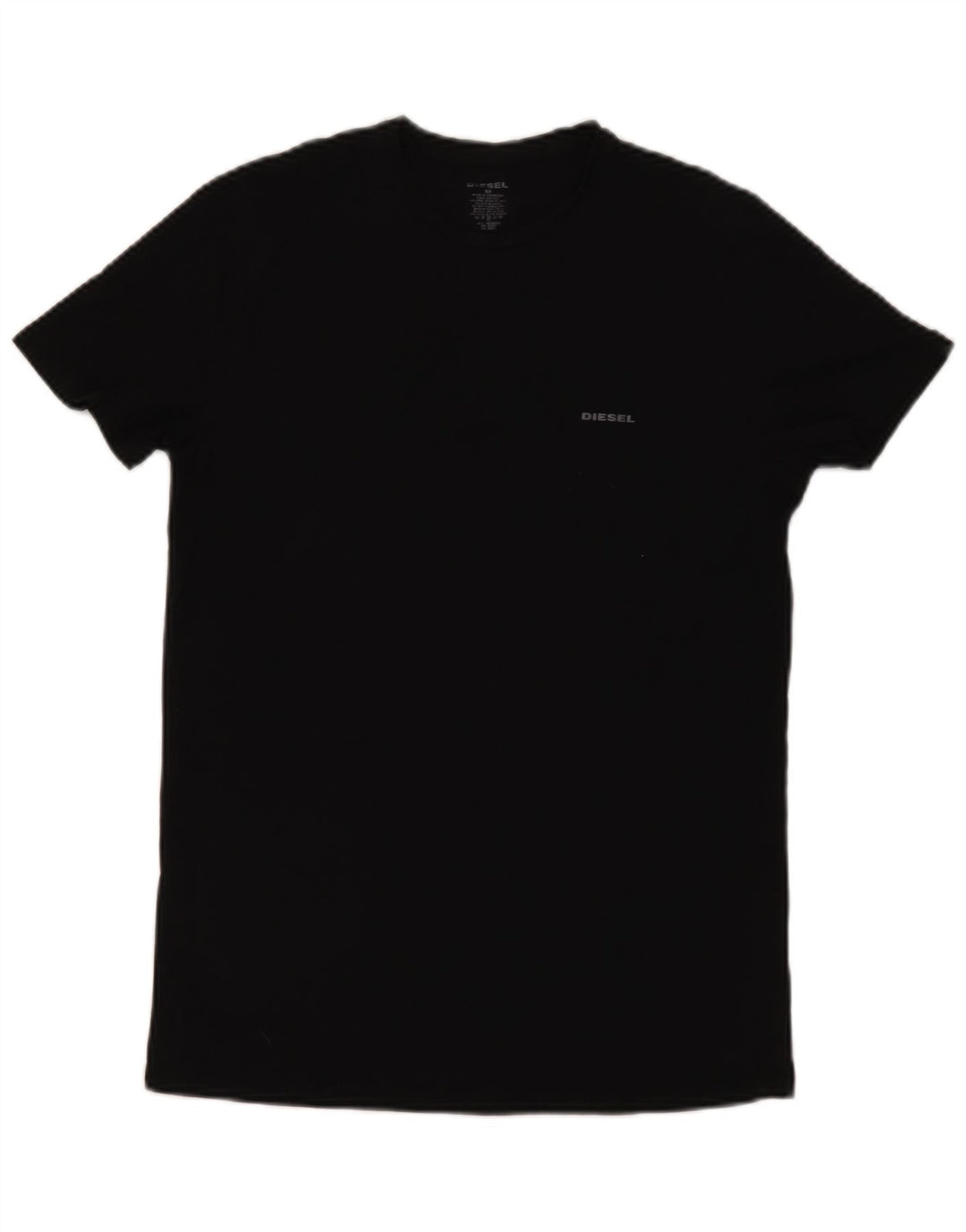Diesel Mens T-Shirt Top Medium Black Cotton