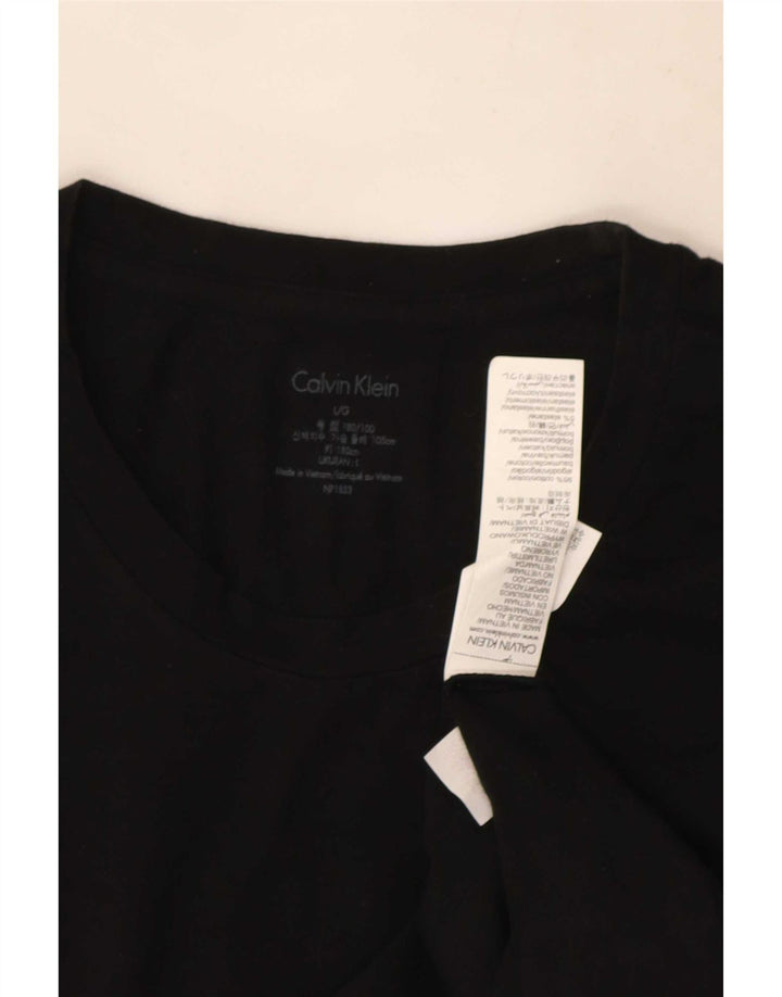 Calvin Klein Mens T-Shirt Top Large Black Cotton