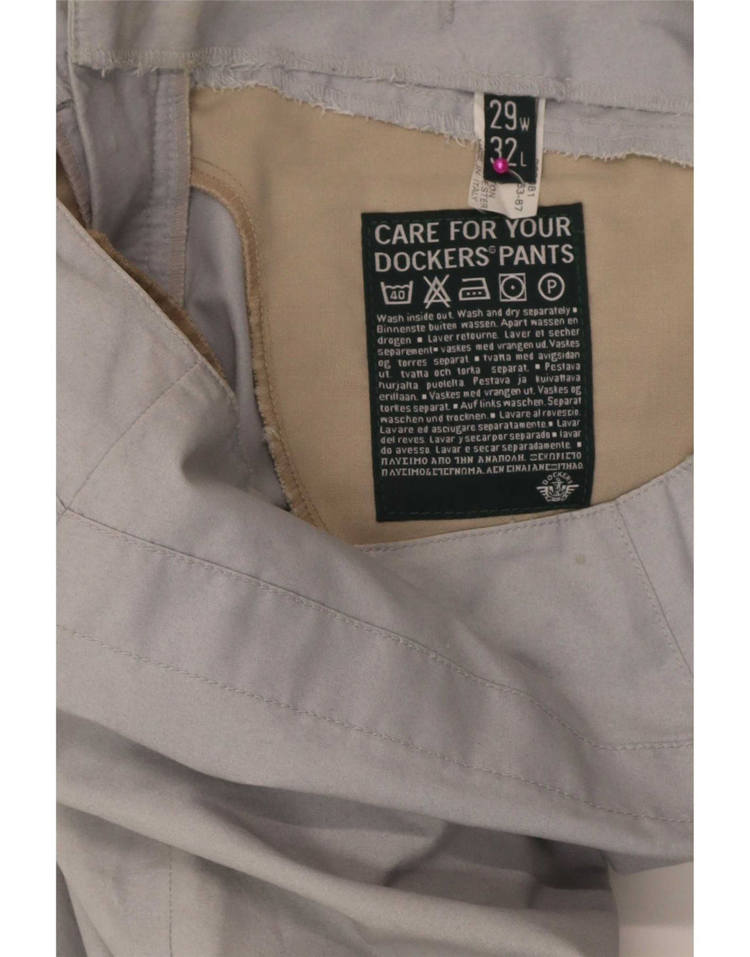 Dockers Womens Straight Casual Trousers W32 L29 Grey