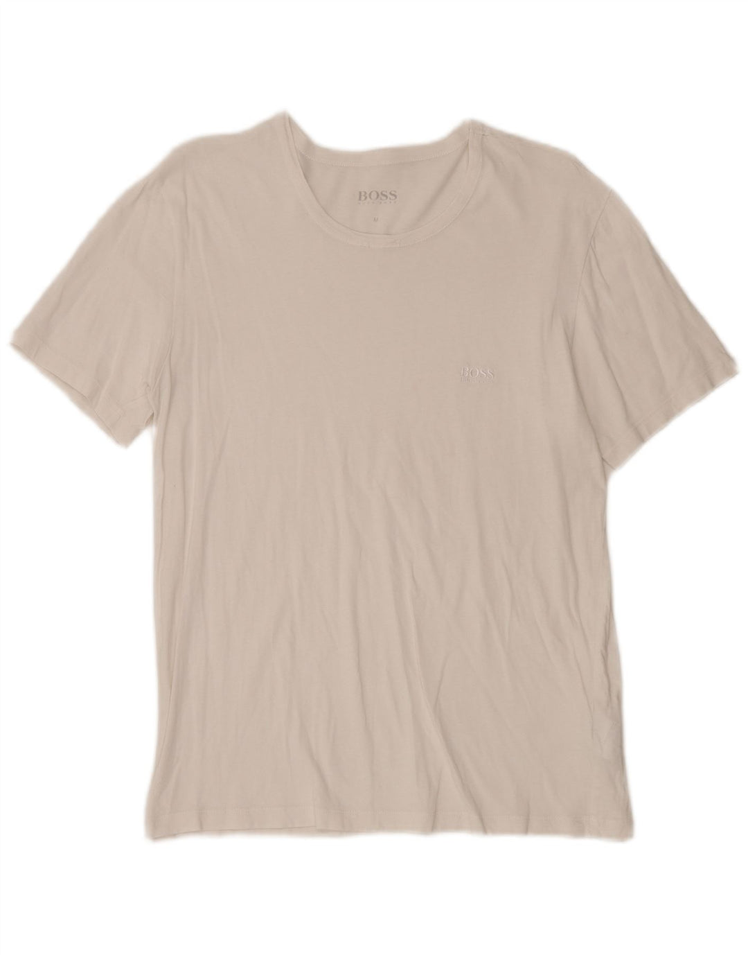 Hugo Boss Dame T-Shirt Top UK 12 Medium Hvid Bomuld