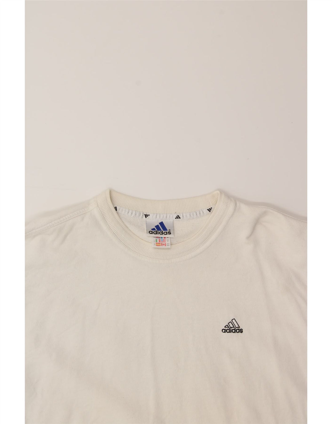 ADIDAS Womens Sweatshirt Jumper UK 18 XL  White Cotton Vintage Adidas and Second-Hand Adidas from Messina Hembry 