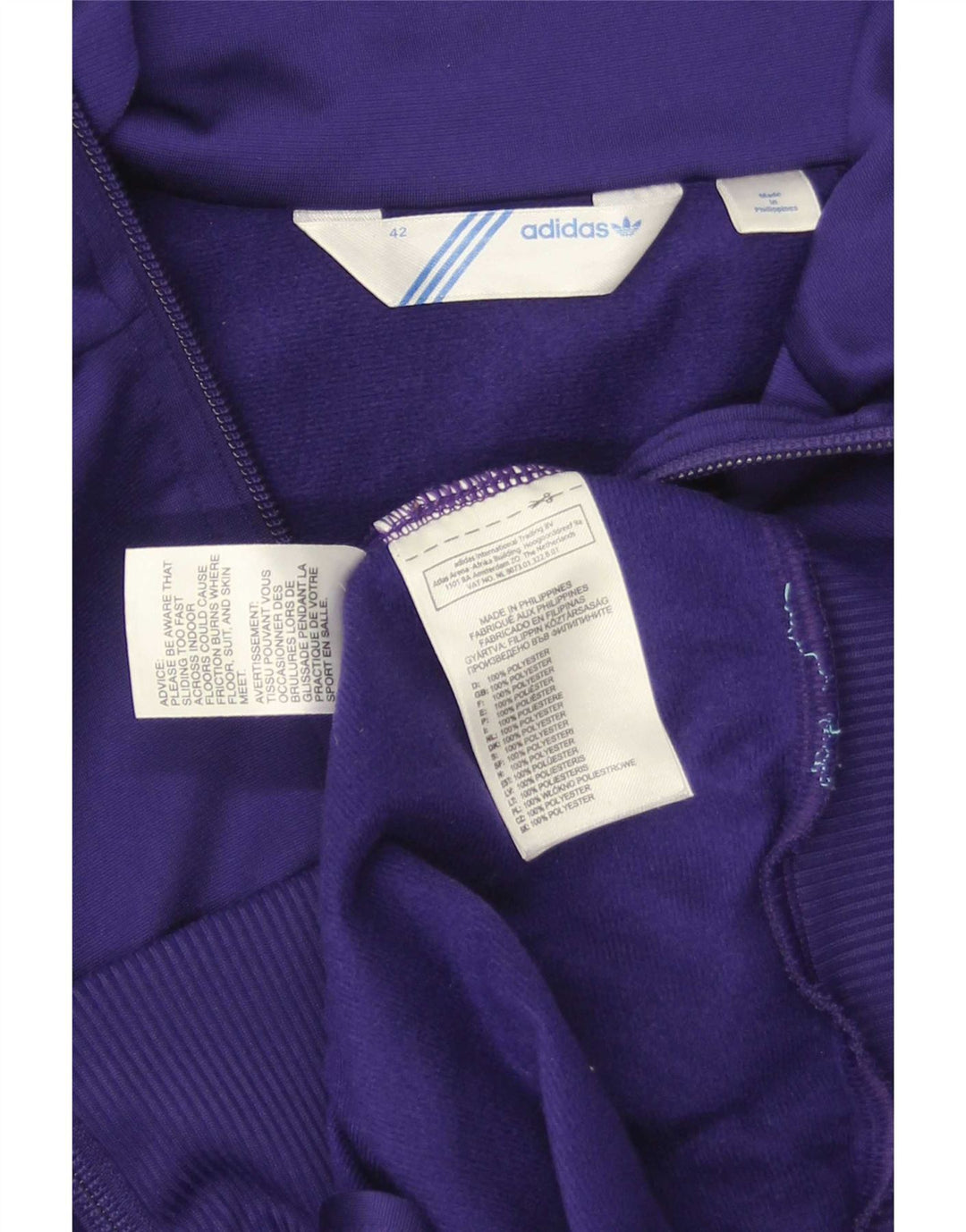 Adidas træningsdragt topjakke til kvinder IT 42 Medium Lilla Polyester