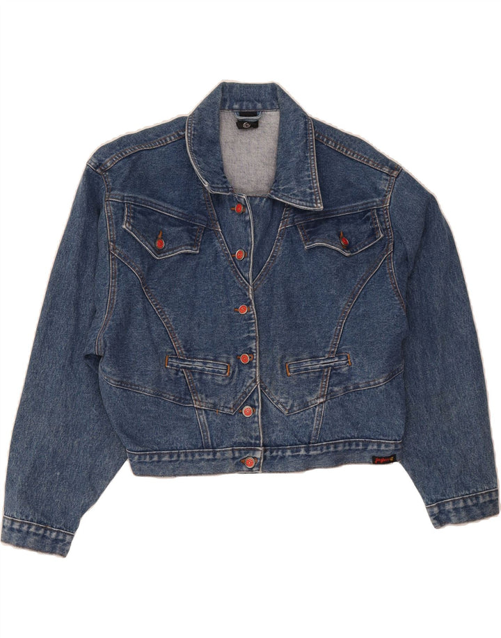 JINGLERS Womens Denim Jacket IT 40/42 Small Blue Cotton Vintage Jinglers and Second-Hand Jinglers from Messina Hembry 