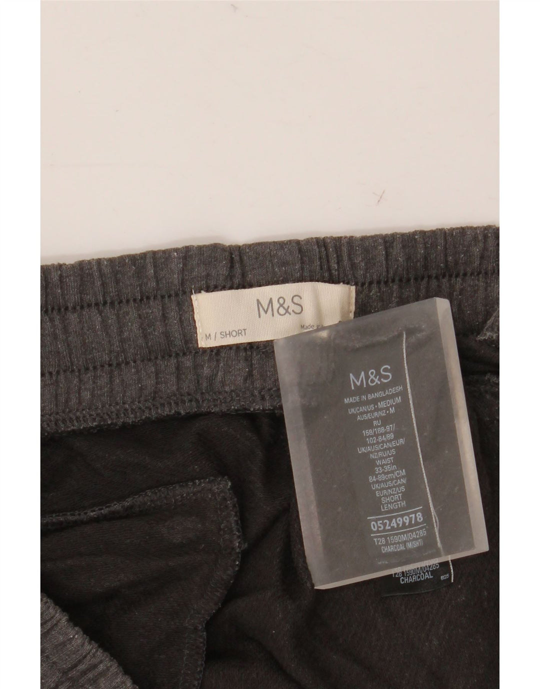 Marks & Spencer Mens Tracksuit Trousers Medium Grey Cotton