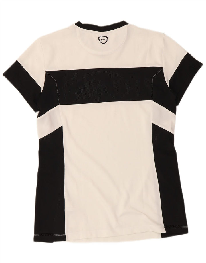 Tricou Nike Dri Fit pentru bărbați Top Mediu Alb Poliester Colorblock