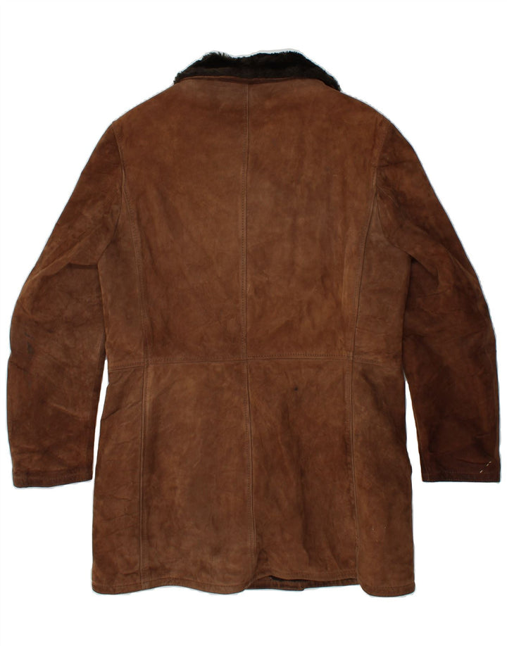 VINTAGE Dame Shearling Coat IT 52 2XL Brun