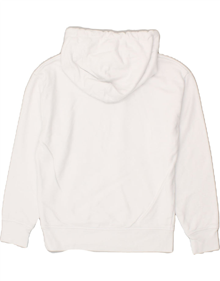 LEVI'S Womens Graphic Hoodie Jumper UK 6 XS White Cotton | Vintage Levi's | Thrift | Second-Hand Levi's | Used Clothing | Messina Hembry 