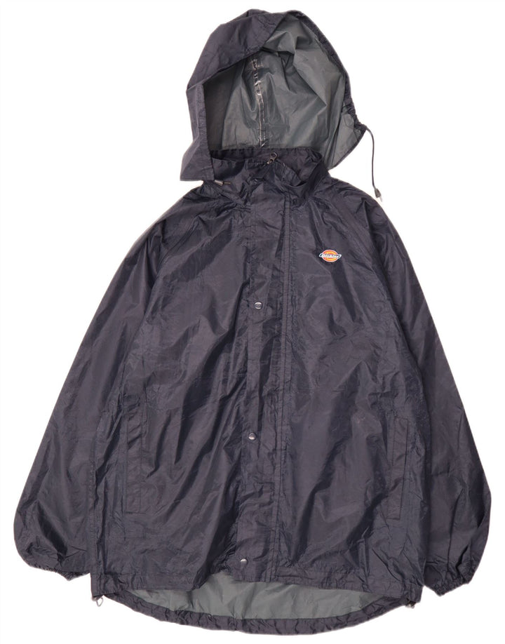 Dickies Regnjakke med hætte til mænd UK 38 Medium Navy Blue Polyester