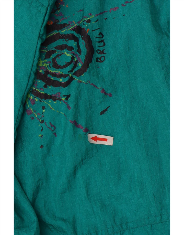 Brugi Mens Graphic Tracksuit Top Jacket XL Turquoise Polyamide