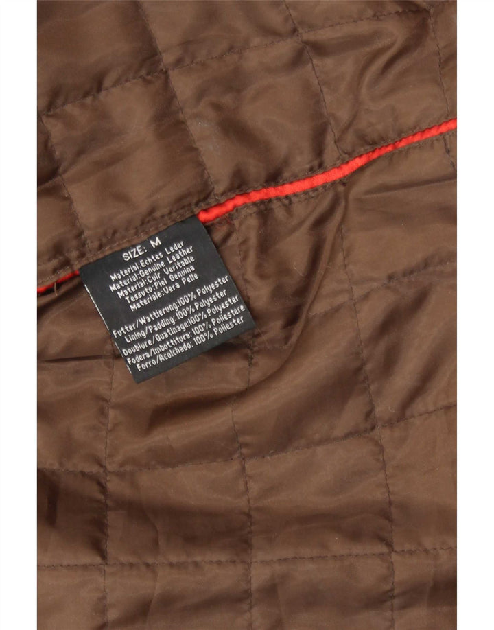 Vintage Herren Lederjacke UK 38 Mittelbraunes Leder