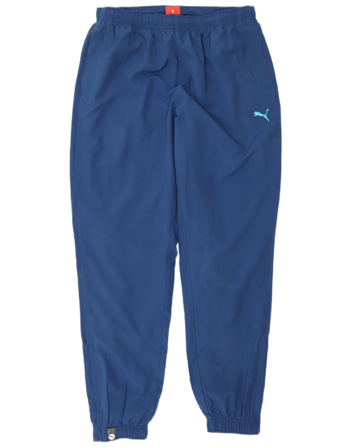 Puma Mens Graphic Tracksuit Trousers Joggers Large  Blue Polyester