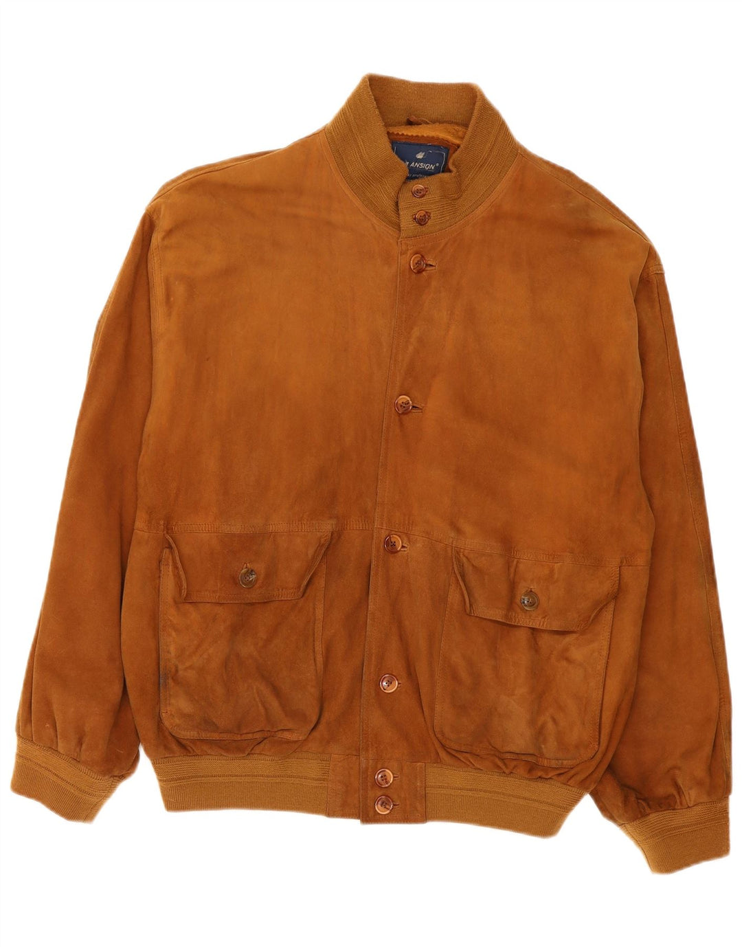 Vintage Herren Wildleder Bomberjacke IT 56 3XL Braunes Leder