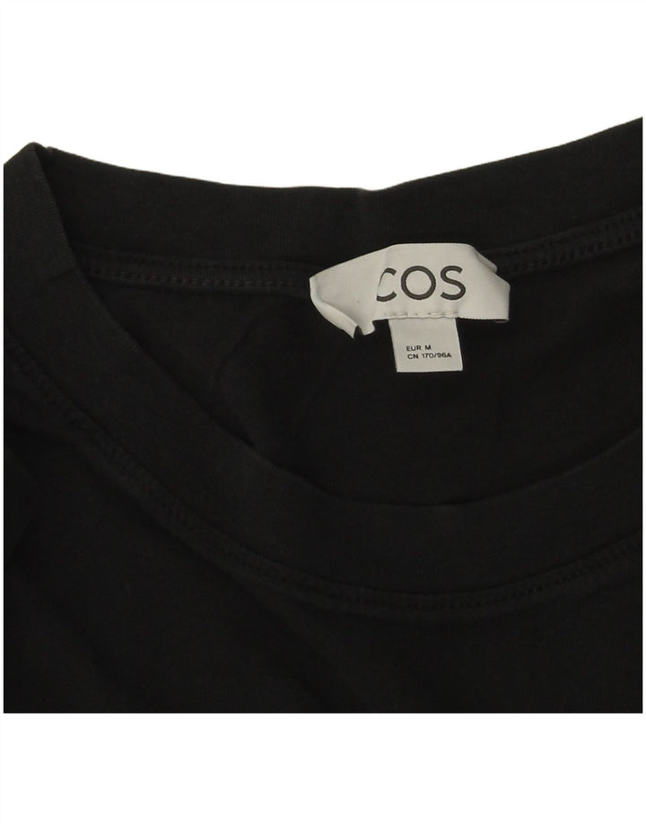 T-shirt da uomo Cos Top in cotone nero medio