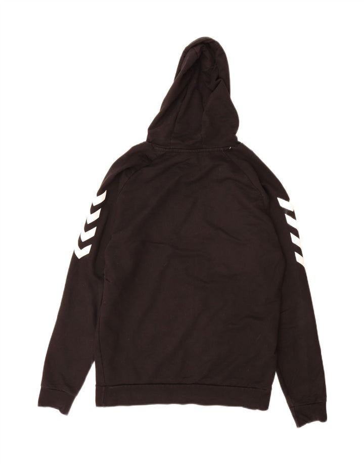 Hummel Mens Graphic Hoodie Jumper Medium Black Cotton