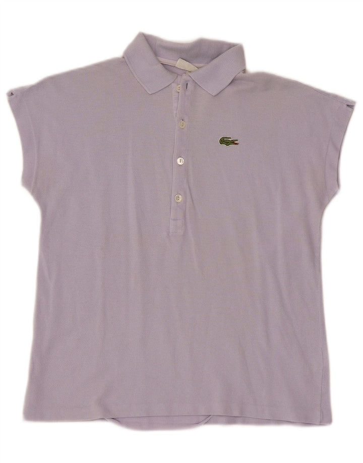 LACOSTE Womens Polo Shirt Size 38 Medium Purple Cotton
