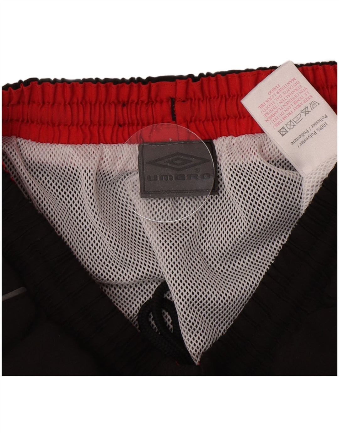 Umbro Herre grafiske svømmeshorts Medium Sort Colourblock Polyester