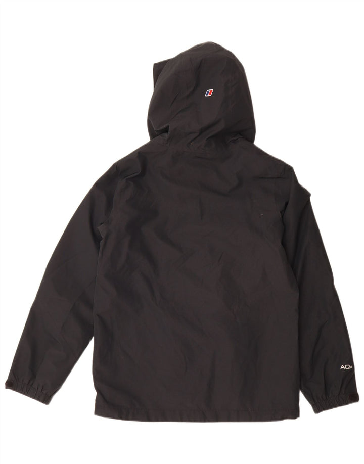 Berghaus Boys Hooded Windbreaker Jacket 11-12 Years Black Polyester