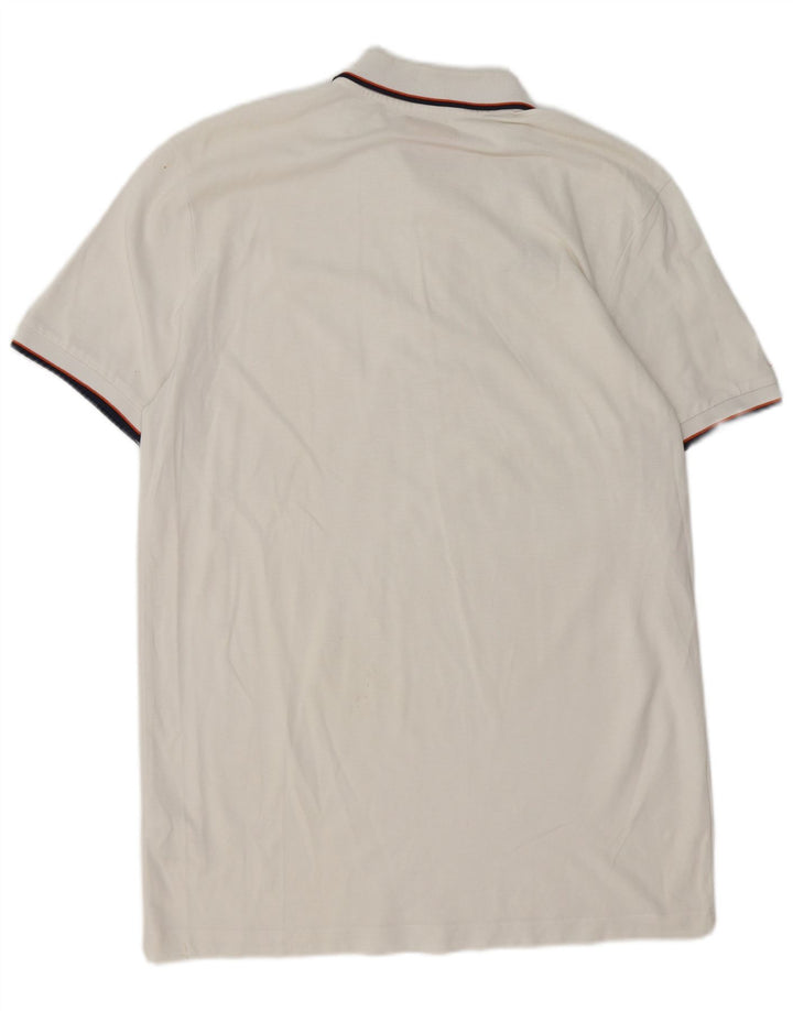 Kappa Mens Polo Shirt XL White Cotton