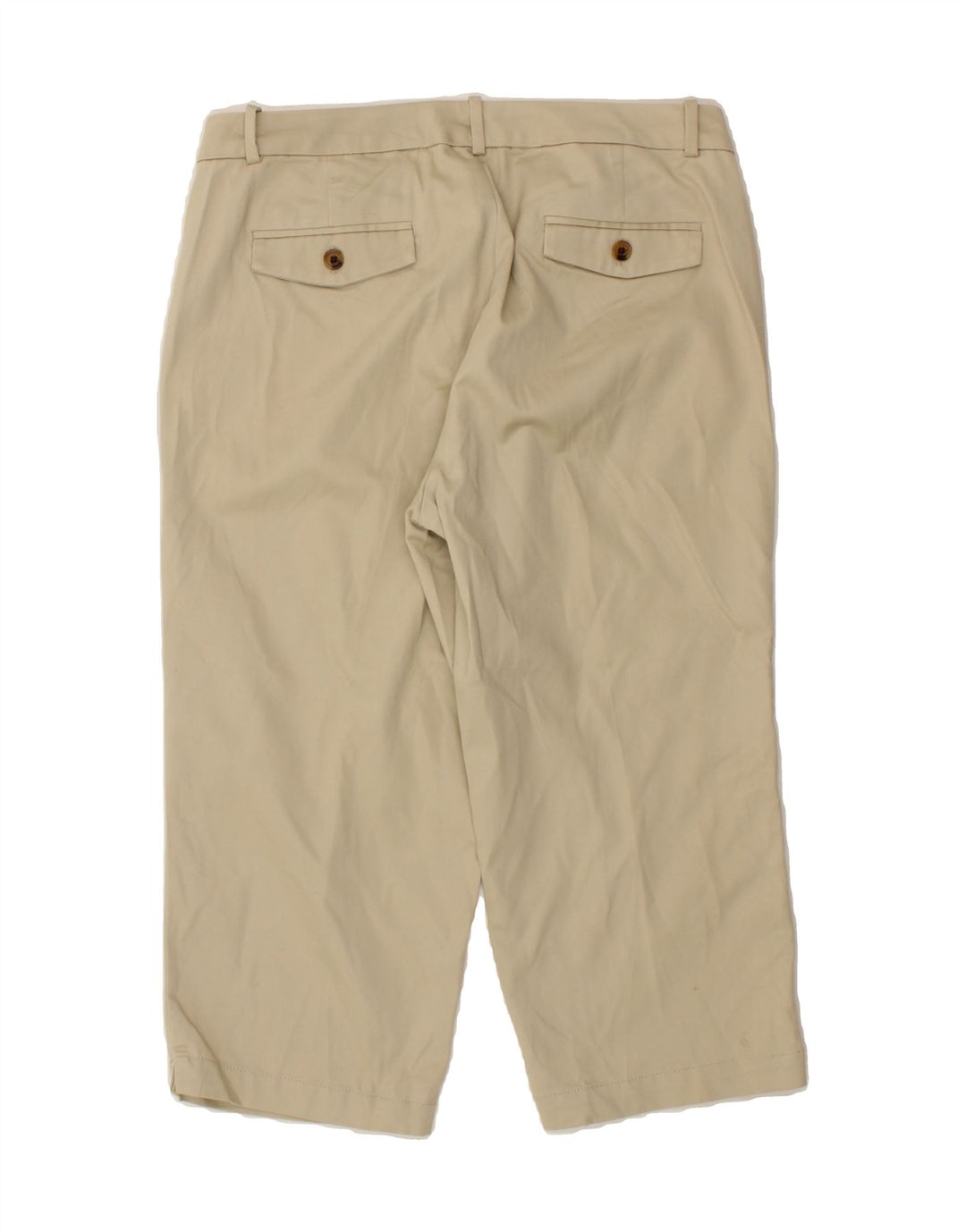 DOCKERS Womens Straight Capri Trousers US 10 Large W32 L20 Beige Polyester Vintage Dockers and Second-Hand Dockers from Messina Hembry 