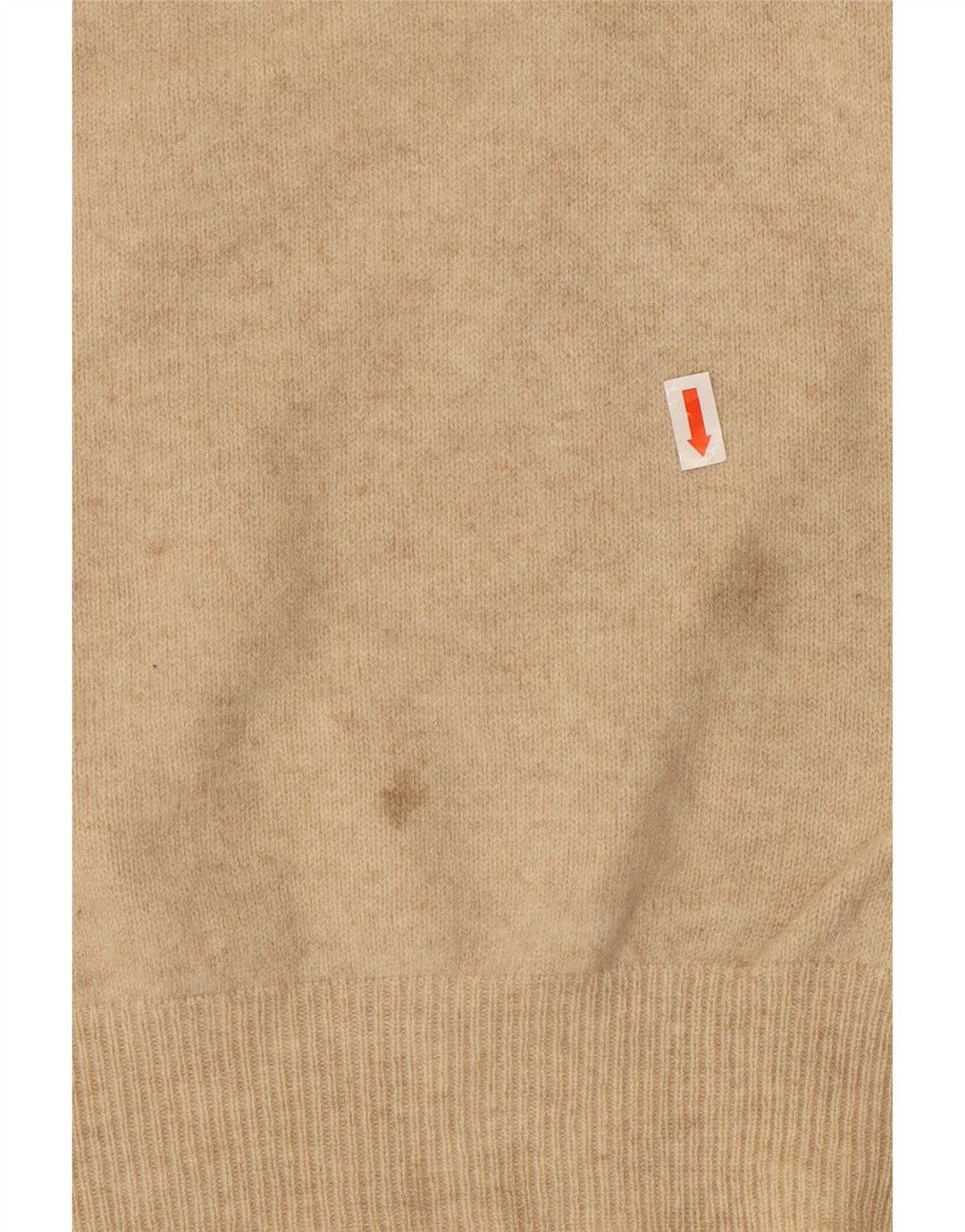 Benetton Pull Col Rond Femme Beige Moyen
