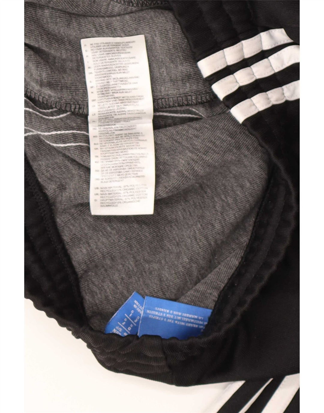 Męskie spodnie dresowe Adidas, małe, czarne, poliestrowe