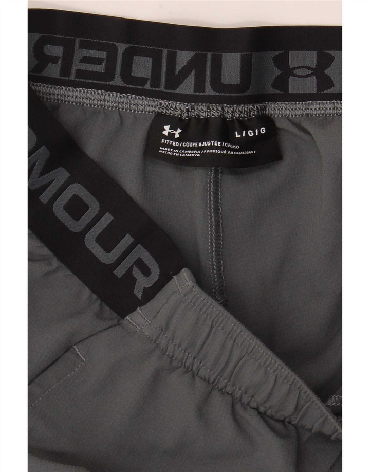 Under Armour Mens Graphic Sport Shorts Large Grey Colourblock