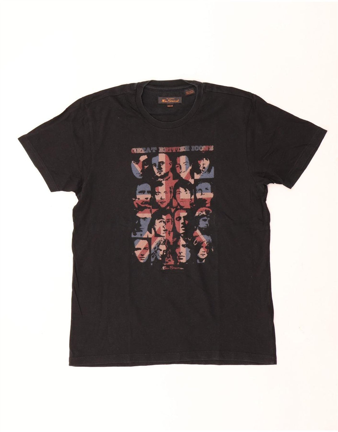 Ben Sherman Herren-T-Shirt mit Grafik, mittelschwarze Baumwolle