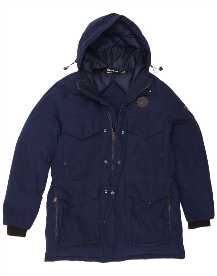 Dkny Herren-Jacke mit Kapuze, gepolstert, UK 40, Größe L, Marineblau, Polyester