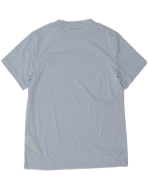 Calvin Klein - Camiseta para hombre, talla pequeña, poliéster azul