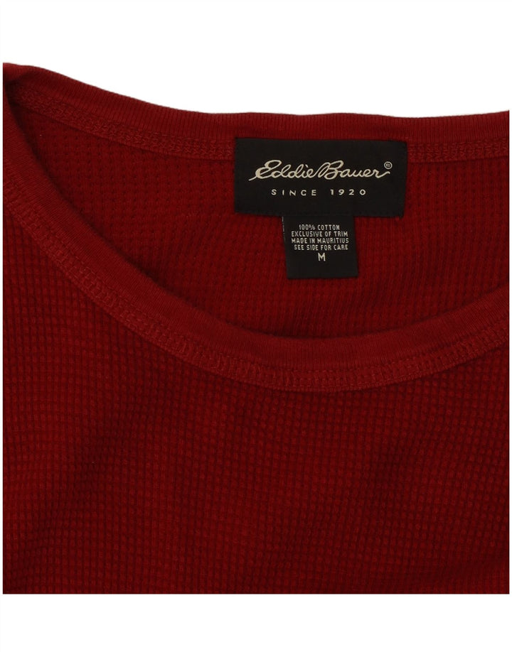 Eddie Bauer Herren-Top, langärmelig, mittelrote Baumwolle