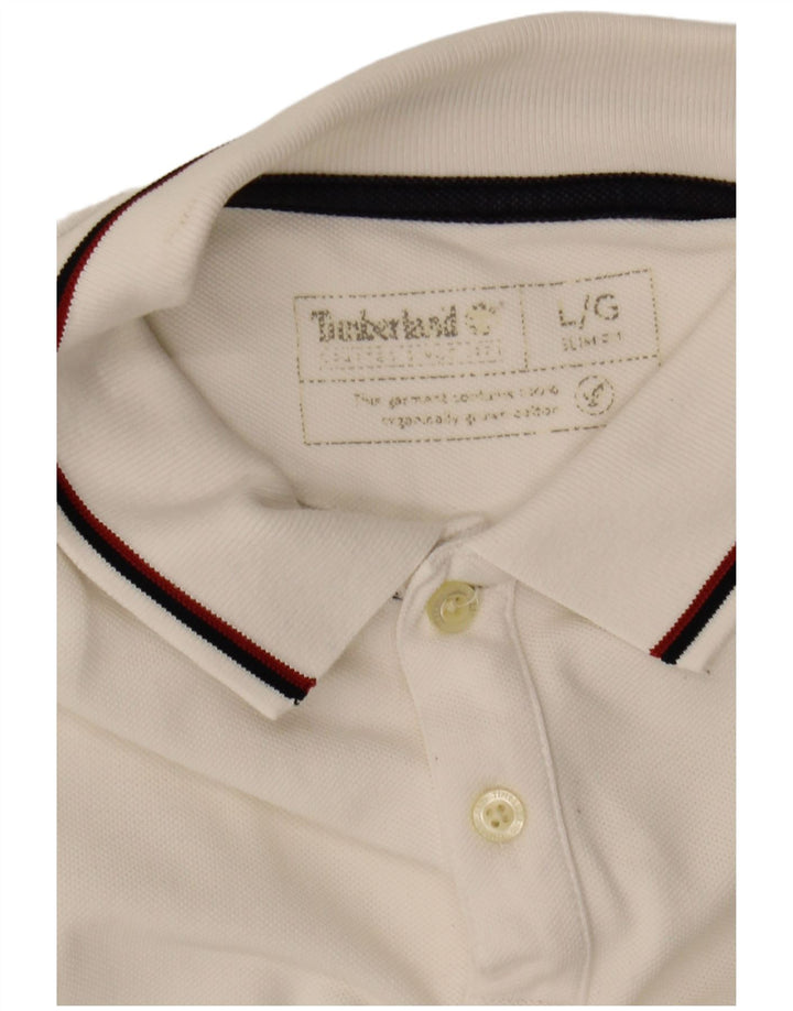 TIMBERLAND Ανδρικό πουκάμισο Polo Slim Fit μεγάλο λευκό