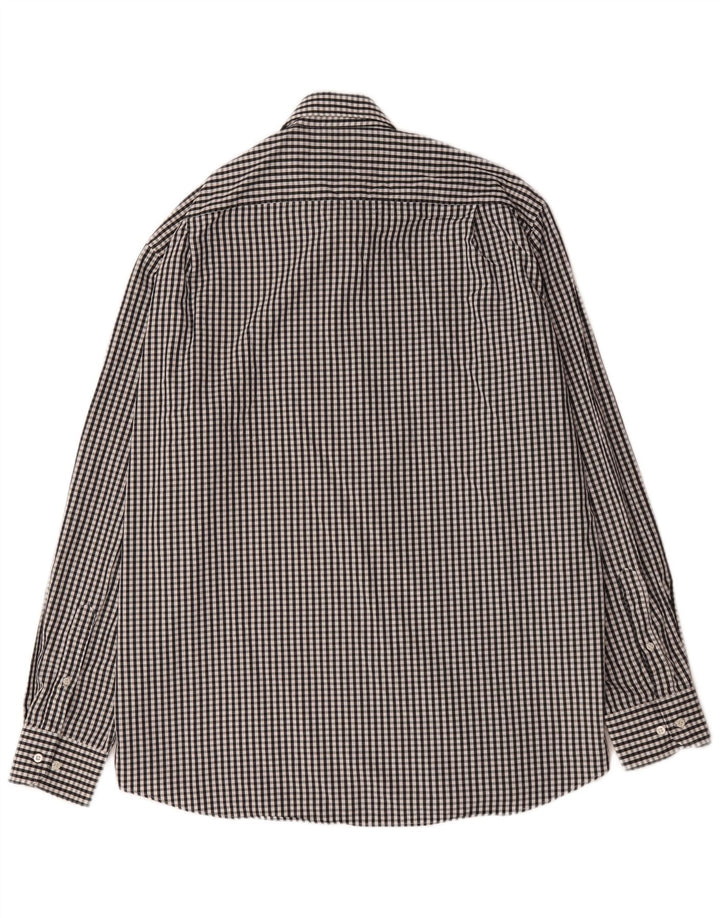 Hugo Boss Chemise Homme Taille 43 17 XL Coton Vichy Noir