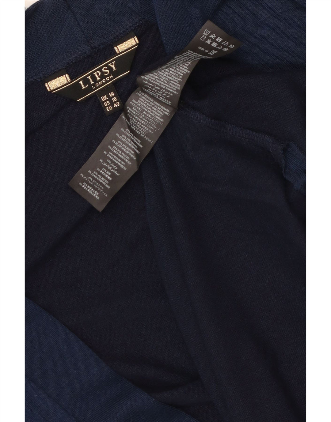 Lipsy Damen-Longline-Cardigan-Oberteil, UK-Größe 44, Größe L, Marineblau, Polyester