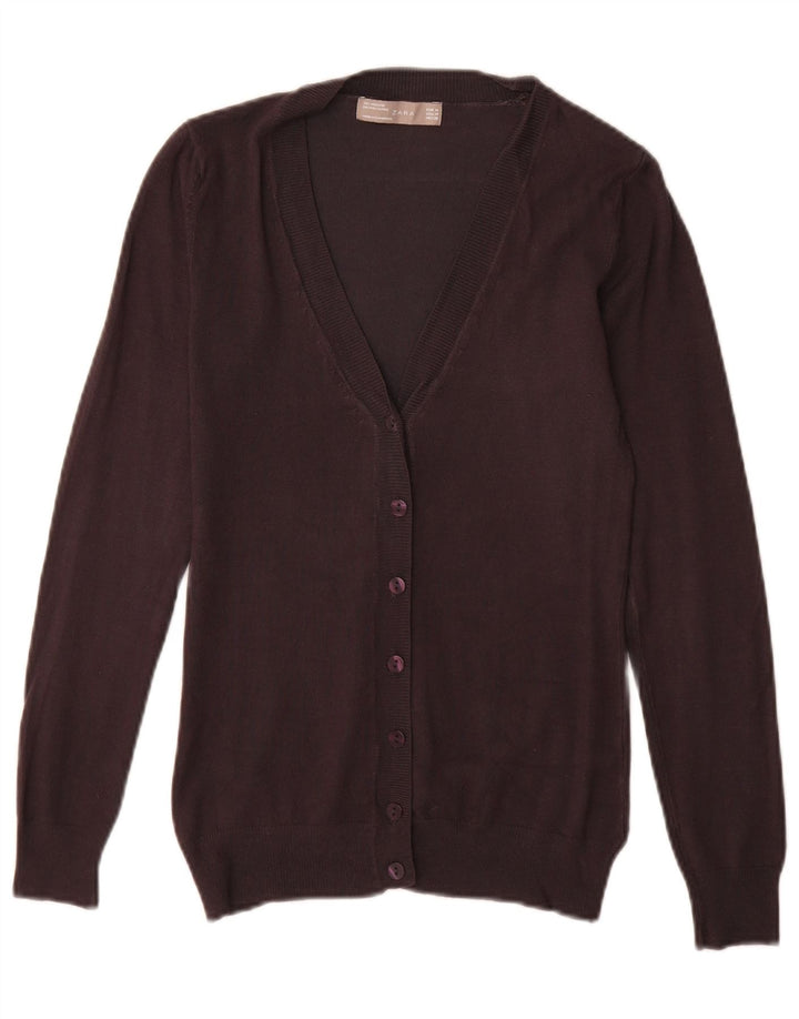 Zara Womens Cardigan Sweater UK 12 Medium Grey Viscose