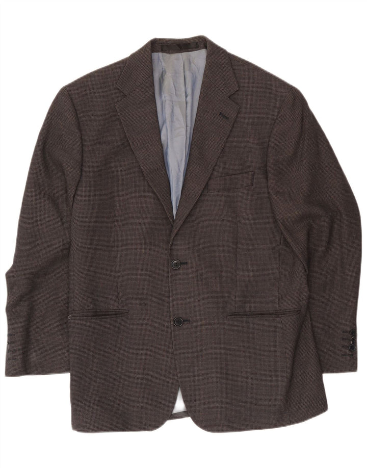 Giacca blazer corta da uomo Marks & Spencer UK 40 medio blu navy a quadri