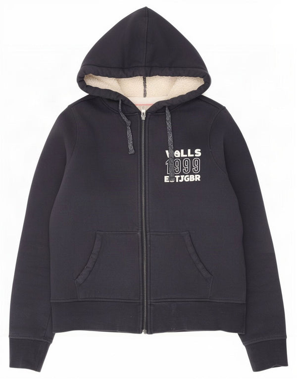Jack Wills Ženski pulover s kapuljačom s patentnim zatvaračem UK 12 srednje tamnoplava