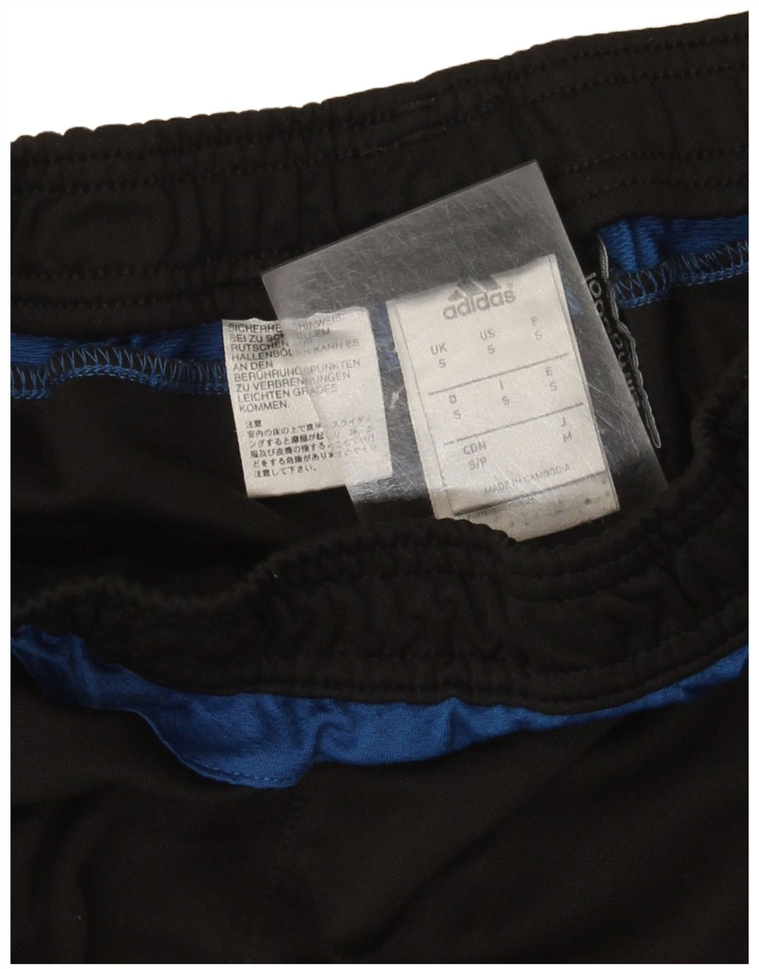 Ανδρική αθλητική φόρμα ADIDAS Παντελόνι μικρού μαύρου πολυεστέρα