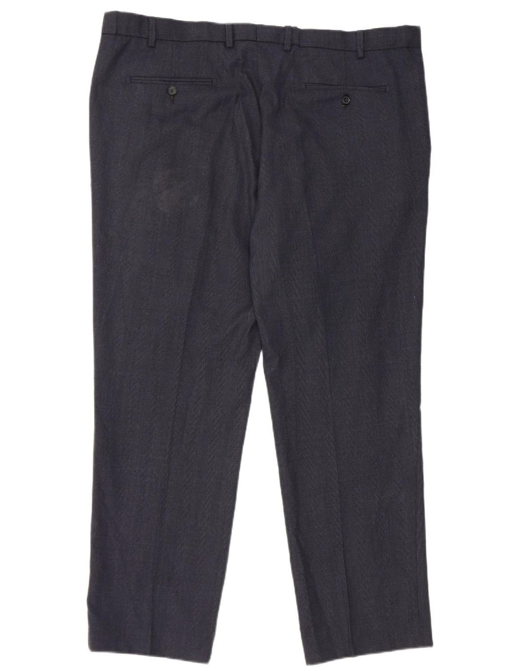 Marks & Spencer Mens Tailored Fit Suit Trousers W42 L31 Navy Blue Check