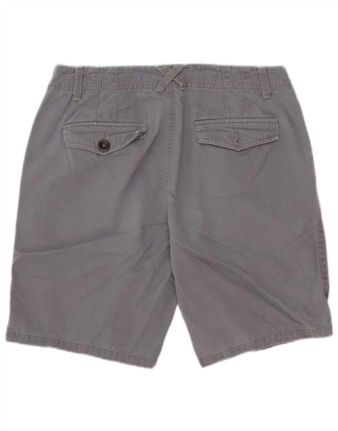 Eddie Bauer Womens Chino Shorts US 8 Medium W30 Grey Cotton