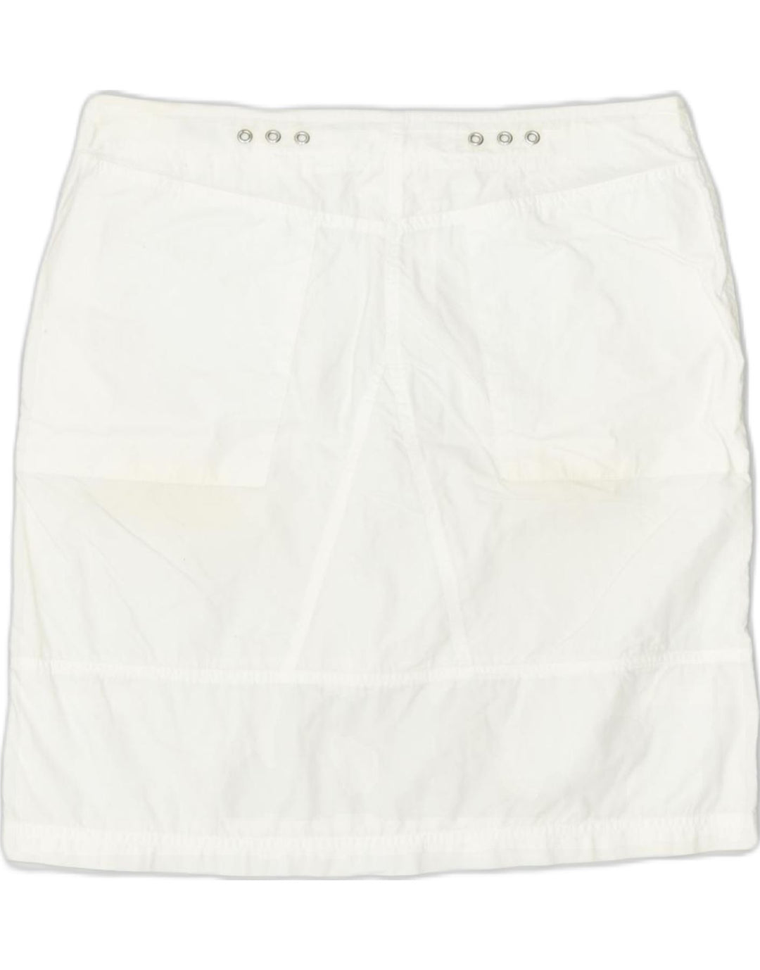 VINTAGE Womens Straight Skirt IT 42 Medium W32 White Nylon Sports | Vintage | Thrift | Second-Hand | Used Clothing | Messina Hembry 
