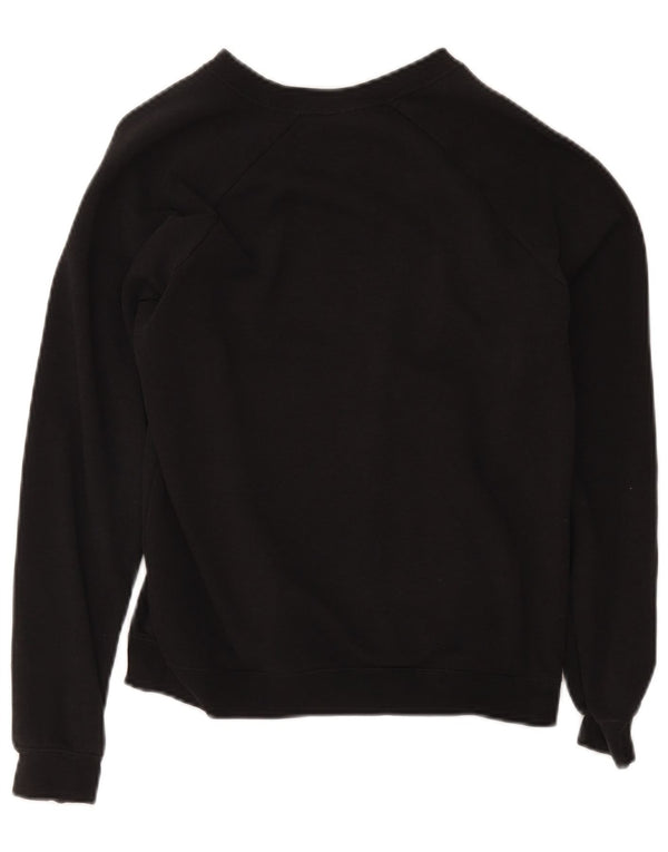 Nike Womens Graphic Oversized Sweatshirt Jumper UK 6 XS Black Cotton