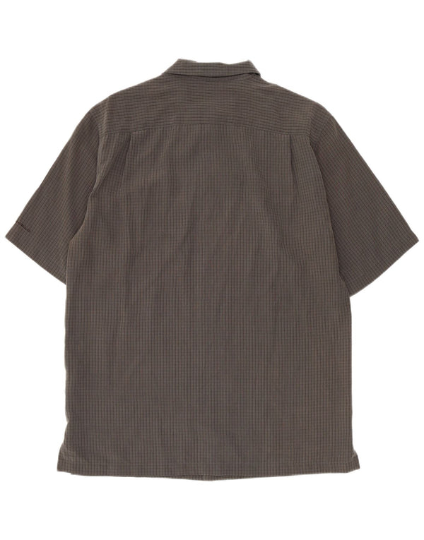 Columbia Chemise à Manches Courtes Coupe Regular Homme Petit Gris Polynosic