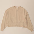 NIKE Womens Oversized Sweatshirt Jumper UK 10 Small Beige Cotton Vintage Nike and Second-Hand Nike from Messina Hembry 