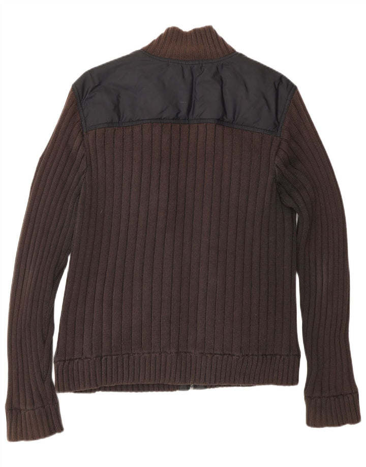 Calvin Klein Jeans Mens Utility Jacket UK 36 Small Brown Colourblock Nylon