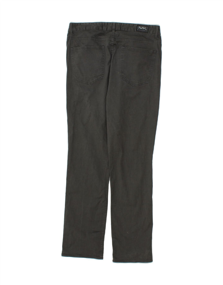 MICHAEL KORS Womens Straight Casual Trousers W32 L32 Grey Cotton Vintage Michael Kors and Second-Hand Michael Kors from Messina Hembry 